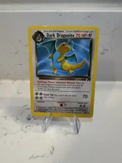 Pokemon Dark Dragonite Team Rocket Rare 22/82 Unlimited 70 HP 2000 Trading Card - Image 1