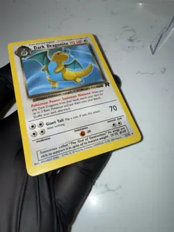 Pokemon Dark Dragonite Team Rocket Rare 22/82 Unlimited 70 HP 2000 Trading Card - Image 2