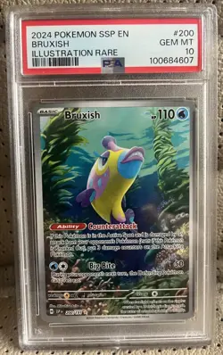 2024 POKEMON SSP EN-SURGING SPARKS ILLUSTRATION RARE #200 BRUXISH PSA 10 - Image 1