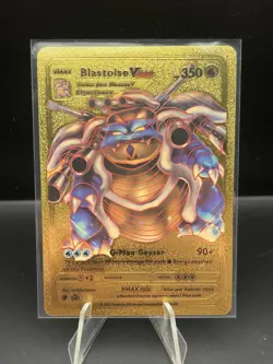 Pokemon Blastoise Vmax G-Max Geyser HP 350 English Gold Foil Art Mint - Image 1
