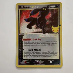 Pokemon Umbreon Star 17/17 Celebrations Classic Collection Holo 2007 70 HP 30 - Image 1