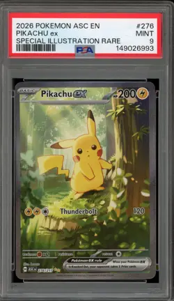 Pokemon Pikachu ex Ascended Heroes Special Illustration Rare #276 PSA 9 Mint - Image 1