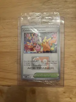 2025 Pokemon Mega Evolution Promo Celebratory Fanfare Ace Trainer #028 SEALED - Image 1