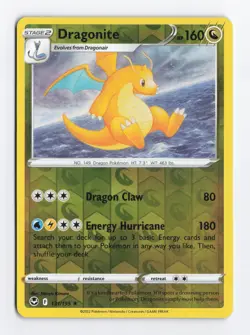 Dragonite 131/195 Reverse Holo SWSH12: Silver Tempest Pokemon Card NM - Image 1