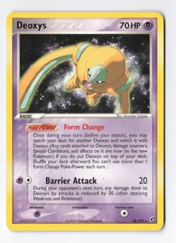 Deoxys 18/107 Regular Rare EX Deoxys Series Vintage Pokemon TCG Card NM - Image 1