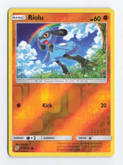 Riolu 115/236 Reverse Holo Common SM Unified Minds Pokemon TCG Card NM - Image 1