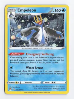 Empoleon Cosmos Holo 037/172 Blister Promo SWIRL Pokemon TCG Card LP - Image 1
