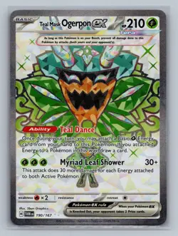 Teal Mask Ogerpon ex 190/167 Ultra Rare Twilight Masquerade Pokemon Near Mint - Image 1
