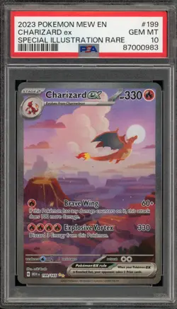Pokemon Charizard ex 151 MEW EN Special Illustration Rare #199 PSA 10 Gem Mint - Image 1