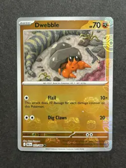 Pokemon TCG Dwebble 051/086 Sv: Black Bolt masterBall Holo Basic - Image 1
