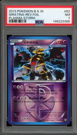 Pokemon Giratina Plasma Storm Reverse Holo Rare #62 PSA 7 - Image 1