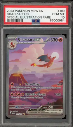Pokemon Charizard ex 151 MEW EN Special Illustration Rare #199 PSA 10 Gem Mint - Image 1