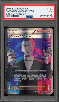 Pokemon Giovanni's Scheme XY Breakthrough Full Art #162 PSA 7 - Image 1