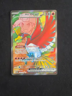 Pokemon Destined Rivals Ethan's Ho-Oh ex 209/182 Full Art Ultra Rare NM - Image 1
