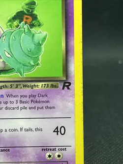 Pokemon TCG Dark Slowbro 29/82 First Edition Team Rocket Regular - (HP) - Image 3