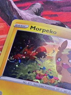 Pokemon TCG Morpeko SWSH116 Cosmos Holo Black Star Promo GALAXY SWIRL - Image 2