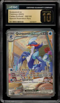 Pokemon Quaquaval ex Paldea Evolved SIR #260 CGC 10 Pristine - Image 1