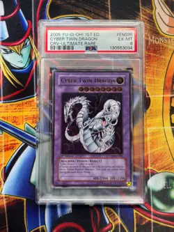 YuGiOh! Cyber Dragon CRV Ultimate Rare 1st edition PSA 6 - Image 1