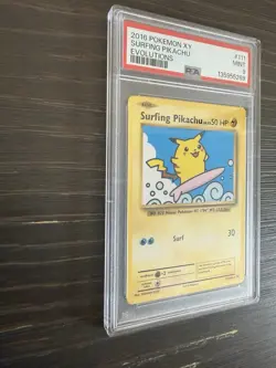 Pokemon TCG Surfing Pikachu XY Evolutions Card 111/108, PSA 9 Mint - Image 5