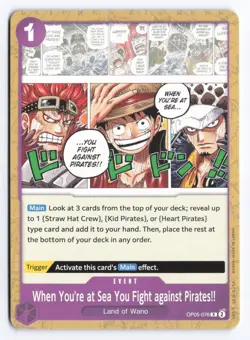 One Piece TCG:When You're at Sea You Fight Against Pirates!!OP05-076-English X4 - Image 1