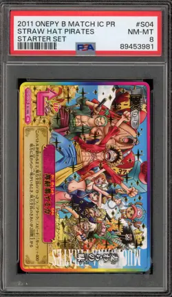 One Piece Bandai Straw Hat Pirates Starter Set B Match IC PR #S04 PSA 8 - Image 1
