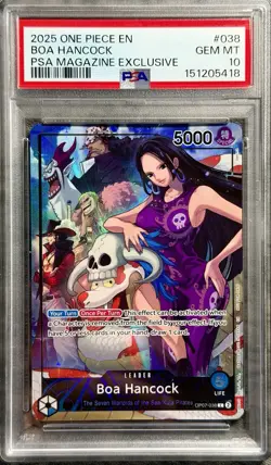 2025 ONE PIECE PROMOS PSA MAGAZINE EXCLUSIVE #038 BOA HANCOCK PSA 10 !! - Image 1
