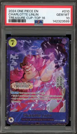 One Piece CCG Charlotte Linlin Treasure Cup Top 16 ST07-010 PSA 10 Gem Mint - Image 1
