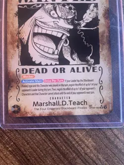 Marshall.D.Teach OP09-093 Wanted Poster Emperors in the New World One Piece TCG - Image 3