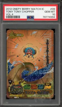 One Piece Bandai Tony Tony Chopper Berry Match IC Vol.4 #09 PSA 10 Gem Mint - Image 1