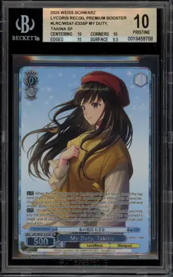 Weiss Schwarz My Duty, Takina LRC/WE47-E33SP SP BGS 10 Pristine - Image 1