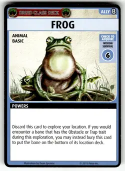 2015 Paizo Pathfinder Adventure Game Card Animal Basic - Frog - Image 1