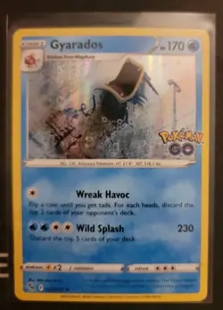 Pokemon Go Card Gyarados 022/078 Holo Rare NM Pack Fresh Pull - Image 1