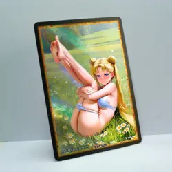 TSUKINO USAGI Waifu Anime Card LIMITED 1/1 Custom TCG Holo T14528 - Image 2