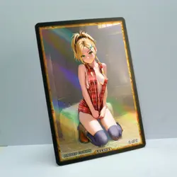 RIKKU Waifu Anime Card LIMITED 1/1 Custom TCG Holo Goddess Story ACG T14521 - Image 2