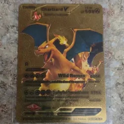 Pokemon Charizard V Gold Metal Full Art Foil Card 508 MO SMP 26-43 - Image 1