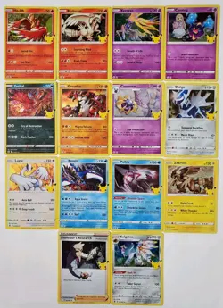 Pokemon Celebrations 25th Anniversary 14 Card Lot Holo Rare TCG Ho-Oh, Lugia - Image 1