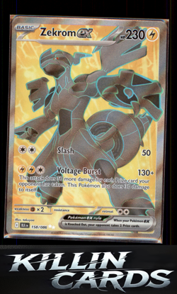 Zekrom ex - 158/086 158/086 Pokemon Ultra Rare SV: Black Bolt Card NM - Image 1