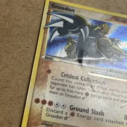 Pokemon Groudon Gold Star Holo Rare Card 111/113 Delta Species - Image 3