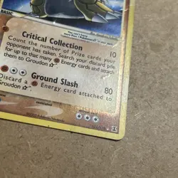 Pokemon Groudon Gold Star Holo Rare Card 111/113 Delta Species - Image 4