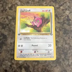 Jigglypuff 54/64 1st Edition Jungle WOTC Vintage Pokemon Card LP/MP 1999 - Image 1