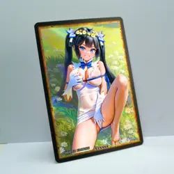 HESTIA Waifu Anime Card LIMITED 1/1 Custom TCG Holo Goddess Story ACG T14488 - Image 2