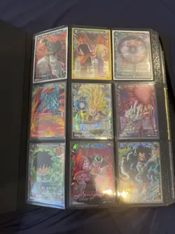 Bandai Dragon Ball Super Foil Battle & Leader Card Lot Binder Goku Vegeta - Image 2