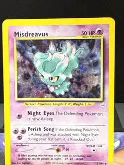 Pokemon Card Misdreavus 11/64 Holo Rare Neo Revelation Set Played - Image 2
