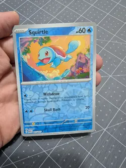 Pokemon TCG Scarlet & Violet 151 Squirtle Reverse Holo Card 7/165 - Image 1