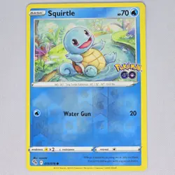 Squirtle 015/078 Pokemon GO Reverse Holo Common Pokemon Card TCG English LP - Image 1