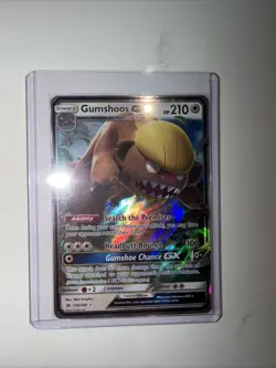 Gumshoos GX 110/149 Ultra Rare Sun and Moon Pokemon Card Near Mint NM - Image 1