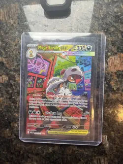Mega Scrafty Ex 285/217 SIR Ascended Heroes Pokemon Card NM English - Image 1