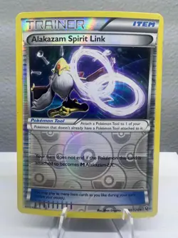 REVERSE HOLO Alakazam Spirit Link 90/124 LP - Fates Collide Pokemon Card - Image 1