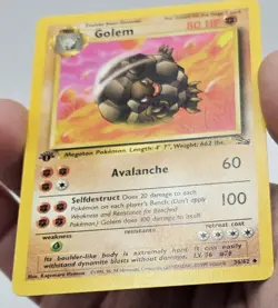 Golem Fossil 36/62 1st Edition Regular Vintage Pokemon Card 1999 WOTC NM - Image 3