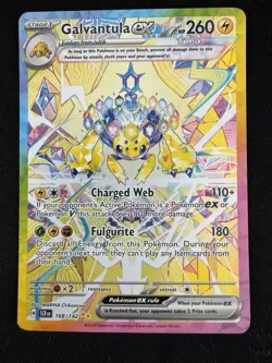 Pokemon TCG Galvantula EX Stellar Crown Holo Card 168/142 Sv07 - Image 1